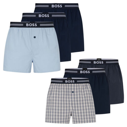 BOSS Men's Woven Boxer Shorts, 3er Pack - Underwear, Briefs, Cotton, K ...