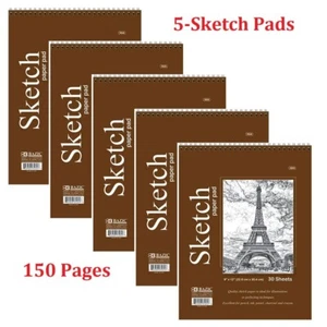 Sketch Book Paper Pad 9"x12" Drawing Sketchbook Art Notebook Supplies 150 Sheets - Picture 1 of 3