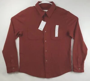 NEW Goodfellow Cardigan Sweater Mens Medium Red Long Sleeve Ribbed Standard Fit - Picture 1 of 12
