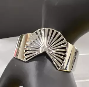 Bracciale Vintage Modernariato Argento Ispirato Art Decò Dichiarazione Moderno - Foto 1 di 8