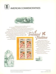 #58 10c Early Christmas Card #1580  USPS Commemorative Stamp Panel - Picture 1 of 1