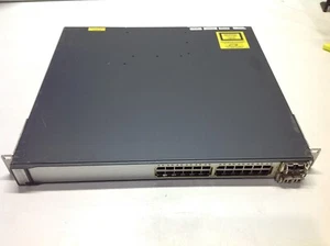 Cisco WS-C3750E-24TD-S 24-Port Rackmount Network Switch - Picture 1 of 10