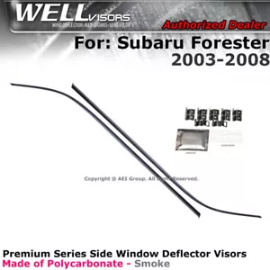 WELLvisors For Subaru Forester 03-08 Side Clip on Window Visors Clip-on - Foto 1 di 12