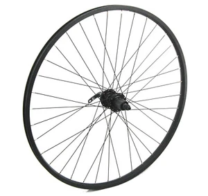Hinterrad 29 Zoll Alufelge schwarz 6-Loch Disc schwarze Speichen QR f. Kassette - Bild 1 von 4