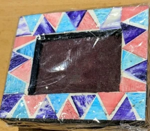 3 x Small Moroccan Mosaic Style Picture Frame with Stand Free PP - Picture 1 of 2