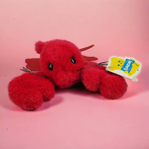 VINTAGE 70's Dakin Bean Bags Red Lobster Stuffed Animal With Original Tags