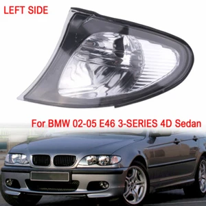 Left For 2002-2005 BMW E46 3-SERIES 4DR Sedan Corner Lights - Crystal Clear Lens - Picture 1 of 7