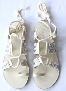 Free People Mantra Mirror Sandal Natural EU 36.5 (US Women's 6.5) M |Gently Used - Picture 1 of 10