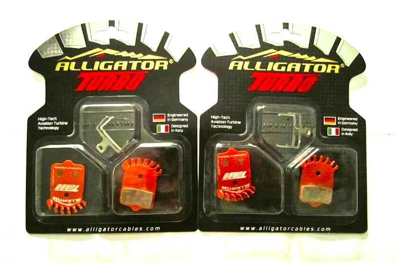 Alligator Premium Turbo Finned Pads Avid Elixir SRAM XO XX 2 Pairs Springs