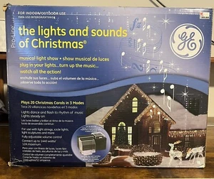 GE Lights and Sounds of Christmas Pro Line Musical Light Show 20 Carols New Open - Picture 1 of 6