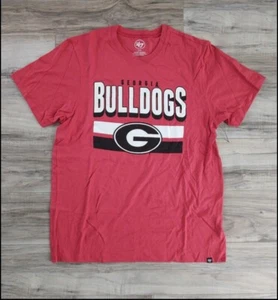 Georgia Bulldogs Shirt Medium Mens '47 Brand NCAA College Red 70/30 Tee New - Picture 1 of 2