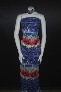 Modal 100 % Strick Jersey Stoff umweltfreundlich Batik Druck 6 Unzen halbhoch - Bild 1 von 6