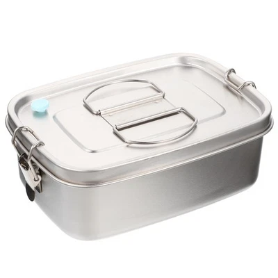  Contenitori Di Stoccaggio in Acciaio Inossidabile Contenitore Del Bento - Immagine 1 di 4