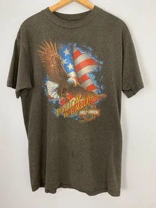 90s Harley Davidson 3D Emblem T-Shirt Size XL Follow the Eagle Life Cycle CA - Bild 1 von 10