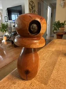 VINTAGE ANTIKE JAPANISCHE KOKESHI PUPPE 7 1/2 ZOLL SCHREIEND WEINEND PRIMITIVES STÜCK ALT! - Bild 1 von 10