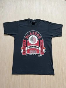 Vintage Portland Trail Blazers Salem T Shirt Western Champions Size Medium 1990 - Picture 1 of 22