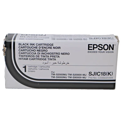Cartucho de inyección de tinta negro GENUINO Epson C33S020484 SIJIC18(K) - BB: 09/25 ¡NUEVO ABIERTO! Foto 1 de 4