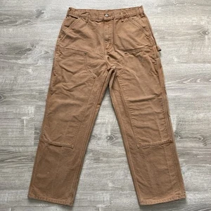 Carhartt B136 BRN Double Knee Work Pants Men's 35x30 (Fits 34x30) - Picture 1 of 11