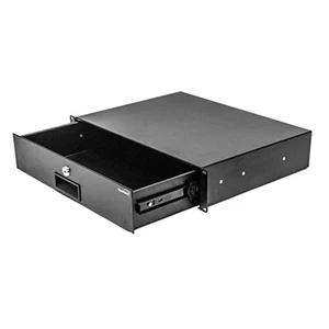 Secure Alloy Steel 2U Server Rack with Lockable Drawer and Key - Space-Saving - Picture 1 of 9