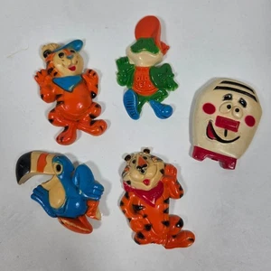 Kellogg's Cereal Mascot Magnets Set Tony the Tiger Toucan Sam Dig ’Em 5 Pc - Picture 1 of 6