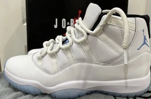 Jordan 10.5 Retro Lifestyle Sneakers Columbia / Legend Blue Mens White CT8012 - Picture 1 of 16