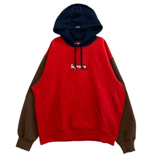 Felpa con cappuccio Supreme 24AW Box logo multi rosso verde navy usata LIFE 0
