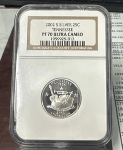2002-S Tennessee Silver Statehood Quarter NGC PF 70 - Picture 1 of 2