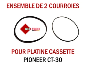 PIONEER CT-30 PLATINE CASSETTE MAGNÉTOPHONE ENSEMBLE DE 2 COURROIES QUALITÉ PRO - Imagen 1 de 1