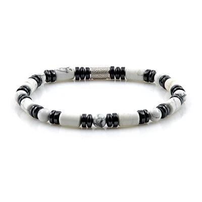 Perlenarmband White Turquoise Perlen 6mm Pearl 925 Sterling Silber Bracelet - Bild 1 von 4