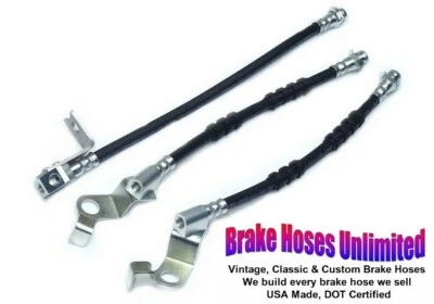 JUEGO MANGUERA FRENO FORD CUSTOM & CUSTOM 500, 1965 1966 - DISCO DELANTERO Foto 1 de 2