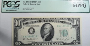 1950-A $10 FRN ~ PCGS VERY CHOICE NEW 64PPQ! #B63119611E - Picture 1 of 2