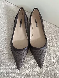Pied A Terre Brown Herringbone Flat Shoes UK8 EUR41 BNWOT Retail Price £89.99 - Picture 1 of 3