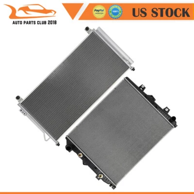 Radiator And AC Condenser Fits 2015-2016 GMC Sierra 2500 HD GMC Sierra 3500 HD Foto 1 de 4