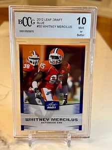 Whitney Mercilus 2012 Leaf Draft Rookie Packers Texans Illinois BCCG 10 Beckett - Picture 1 of 2
