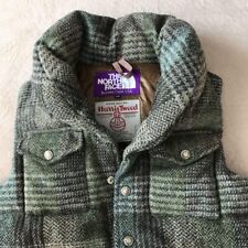 THE NORTH FACE PURPLE LABEL x Harris Tweed Down Vest Check Wool Size XS Used