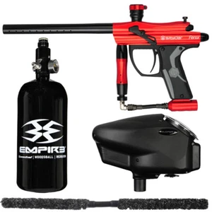 NEW SPYDER FENIX CORE ESSENTIAL PAINTBALL GUN PACKAGE KIT - RED - Picture 1 of 7