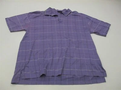 TASSO ELBA Men's Size L  Golf Geometric Print Purple Polo shirt  - Image 1 of 4