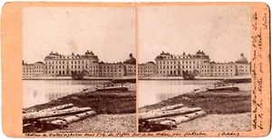 Suède.Sweden.Stockholm.Château de Drottningholm ile Lafön.Photo Stereo Albuminée - Picture 1 of 2