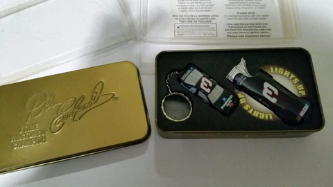 Dale Earnhardt 7 Time WC Champion - Lighter & Keychain In Case-Free Shipping Cover