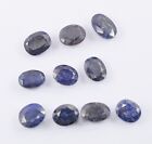 Natural 101 Carat Oval Shape Certified Blue Sapphire Lot Gemstone 10 Pcs 16 mm