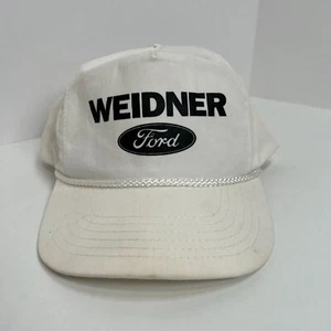 Vintage Weidner Ford Lincoln Mercury of Cadillac Mesh Trucker Mütze Kappe Druckknopflasche - Bild 1 von 5