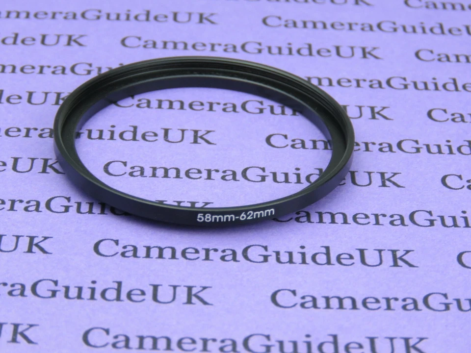 58mm to 62mm Male-Female Stepping Step Up Filter Ring Adapter 58mm-62mm  - Image 1 of 2