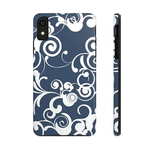 Blau-weiße Swirls robuste Handyhüllen - für iPhone und Samsung Handys - Bild 1 von 50