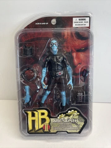Hellboy II 2 Golden Army Abe Sapien 7" Action Figure NEW 2008 Mezco BPRD Scanner Cover