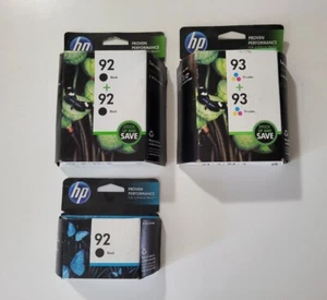 Genuine HP 92 Black & 93 Color Inkjet Cartridges NEW IN BOX  (Expired 2015/2016) - Picture 1 of 12