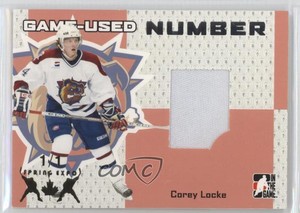 2006 ITG Heroes and Prospects Game-Used Number Spring Expo 1/1 Corey Locke 2a8