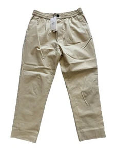 Ami Alexandre Mattiussi Men's Beige Elastic Waist Straight Leg Chino Pants 30x26 - Picture 1 of 12