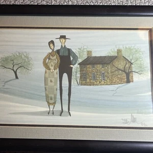 P. Buckley Moss Framed Matted Print ‘Summer’s Grace’ Numbered 750/1000 Amish - Picture 1 of 4