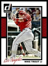 Mike Trout 2014 Donruss Press Proof #301 85/99 Los Angeles Angels
