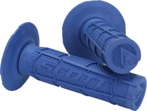 SCOTT RADIAL Single Density Full-Waffle MX Dirt Bike 7/8" Handlebar Grips Blue - Picture 1 of 1